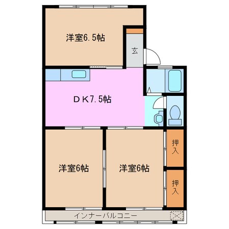 コーポ千代崎の物件間取画像